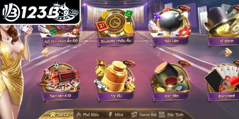Danh mục trò chơi game bài 123B